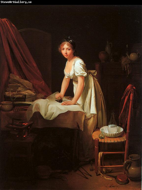  Louis Leopold  Boilly Young Woman Ironing